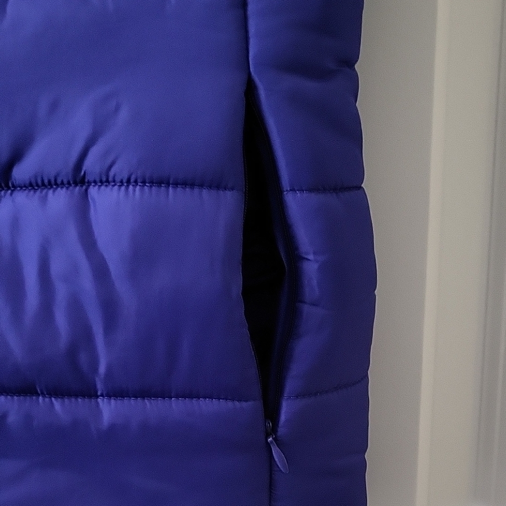 Daisy Fuentes Blue Puffer Vest With Snaps Sz M - Picture 6 of 10